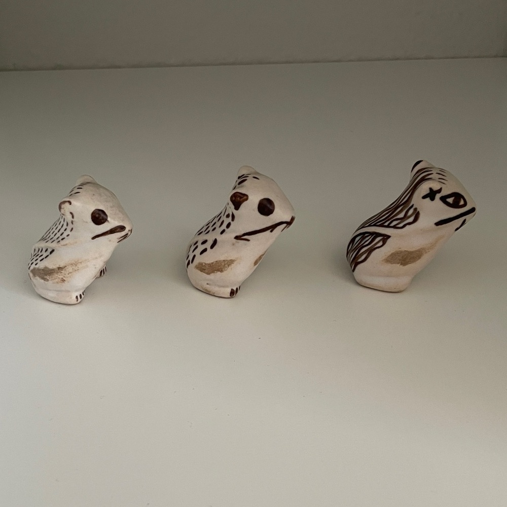 Vintage MMA 3pc Mice Figurines